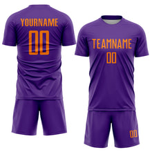 Load image into Gallery viewer, Custom Purple Bay Orange Sublimation Soccer Uniform Jersey