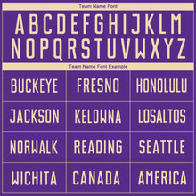 Load image into Gallery viewer, Custom Purple Cream Sublimation Soccer Uniform Jersey