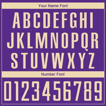 Load image into Gallery viewer, Custom Purple Cream Sublimation Soccer Uniform Jersey