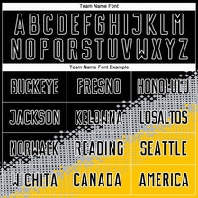 Load image into Gallery viewer, Custom Black Gray-Yellow Gradient Geometric Shape Sublimation Soccer Uniform Jersey