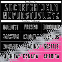 Load image into Gallery viewer, Custom Black Gray-Pink Gradient Geometric Shape Sublimation Soccer Uniform Jersey