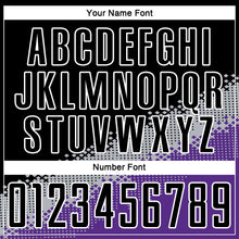 Load image into Gallery viewer, Custom Black Gray-Purple Gradient Geometric Shape Sublimation Soccer Uniform Jersey