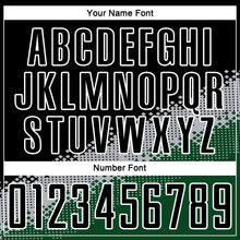 Load image into Gallery viewer, Custom Black Gray-Green Gradient Geometric Shape Sublimation Soccer Uniform Jersey