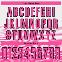 Load image into Gallery viewer, Custom White Pink-Black Gradient Line Sublimation Soccer Uniform Jersey