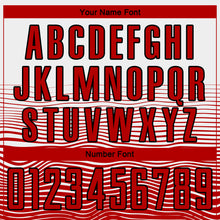 Load image into Gallery viewer, Custom White Red-Black Gradient Line Sublimation Soccer Uniform Jersey