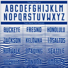 Load image into Gallery viewer, Custom White Royal-Light Blue Gradient Line Sublimation Soccer Uniform Jersey