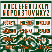 Load image into Gallery viewer, Custom White Green-Orange Gradient Line Sublimation Soccer Uniform Jersey