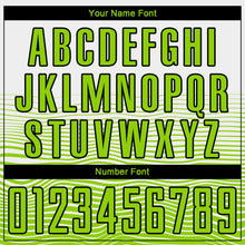 Load image into Gallery viewer, Custom White Neon Green-Black Gradient Line Sublimation Soccer Uniform Jersey