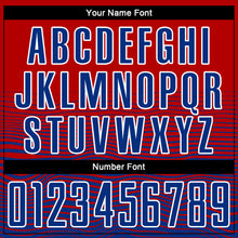 Load image into Gallery viewer, Custom Red Royal-White Gradient Line Sublimation Soccer Uniform Jersey