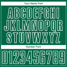 Load image into Gallery viewer, Custom Kelly Green White Geometric Shape Sublimation Soccer Uniform Jersey