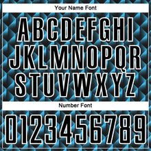 Load image into Gallery viewer, Custom Black Sky Blue-White Geometric Shape Sublimation Soccer Uniform Jersey