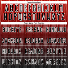 Load image into Gallery viewer, Custom Red Black-White Gradient Line Sublimation Soccer Uniform Jersey