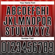 Load image into Gallery viewer, Custom Red Black-White Gradient Line Sublimation Soccer Uniform Jersey