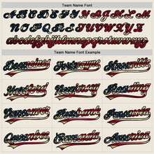 Load image into Gallery viewer, Custom Cream Vintage USA Flag-Black Two-Button Unisex Softball Jersey