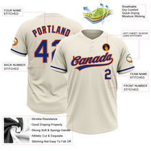 Load image into Gallery viewer, Custom Cream Royal-Orange Two-Button Unisex Softball Jersey