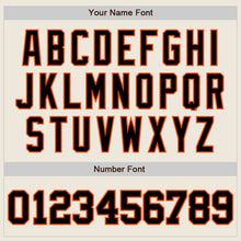 Load image into Gallery viewer, Custom Cream Black-Orange Two-Button Unisex Softball Jersey
