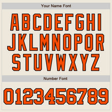 Load image into Gallery viewer, Custom Cream Orange-Black Two-Button Unisex Softball Jersey