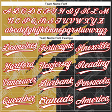 Load image into Gallery viewer, Custom Graffiti Pattern Black Old Gold-Red 3D Two-Button Unisex Softball Jersey