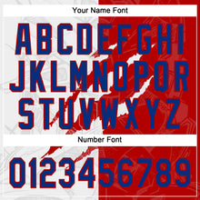 Load image into Gallery viewer, Custom Graffiti Pattern Royal-Red 3D Two-Button Unisex Softball Jersey