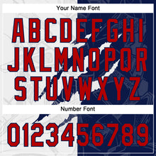 Load image into Gallery viewer, Custom Graffiti Pattern Red-Navy 3D Two-Button Unisex Softball Jersey