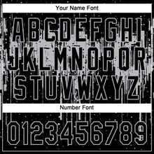 Load image into Gallery viewer, Custom Black Gray 3D Pattern Dripping Splatter Art Two-Button Unisex Softball Jersey