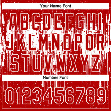 Load image into Gallery viewer, Custom Red White 3D Pattern Dripping Splatter Art Two-Button Unisex Softball Jersey