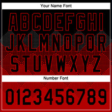 Load image into Gallery viewer, Custom Black Red 3D Pattern Gradient Square Shapes Two-Button Unisex Softball Jersey