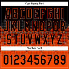 Load image into Gallery viewer, Custom Black Orange 3D Pattern Gradient Square Shapes Two-Button Unisex Softball Jersey