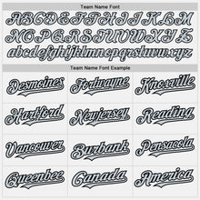 Load image into Gallery viewer, Custom White Black Pinstripe Silver-Black Two-Button Unisex Softball Jersey