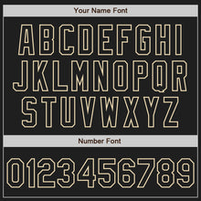 Load image into Gallery viewer, Custom Black Cream Pinstripe Cream Two-Button Unisex Softball Jersey