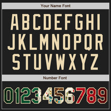 Load image into Gallery viewer, Custom Black Cream Pinstripe Vintage Mexican Flag Two-Button Unisex Softball Jersey