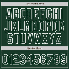 Load image into Gallery viewer, Custom Green White Pinstripe White Two-Button Unisex Softball Jersey