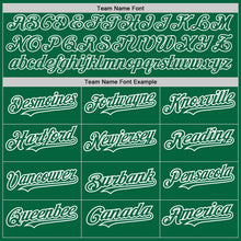 Load image into Gallery viewer, Custom Kelly Green White Pinstripe White Two-Button Unisex Softball Jersey