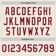 Load image into Gallery viewer, Custom Cream Crimson Pinstripe Crimson Two-Button Unisex Softball Jersey