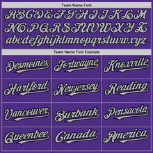 Load image into Gallery viewer, Custom Purple Black Pinstripe Gray Two-Button Unisex Softball Jersey