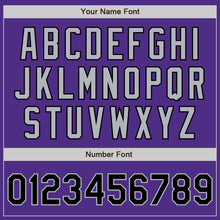 Load image into Gallery viewer, Custom Purple Black Pinstripe Gray Two-Button Unisex Softball Jersey