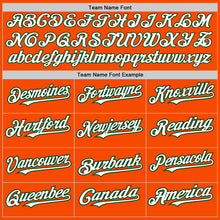 Load image into Gallery viewer, Custom Orange Green Pinstripe White Two-Button Unisex Softball Jersey