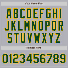 Load image into Gallery viewer, Custom Gray Green Pinstripe Gold Two-Button Unisex Softball Jersey