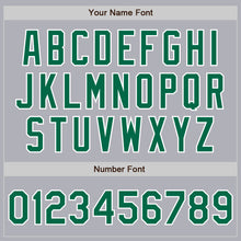 Load image into Gallery viewer, Custom Gray Kelly Green Pinstripe White Two-Button Unisex Softball Jersey