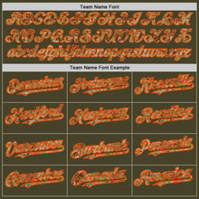 Load image into Gallery viewer, Custom Olive Orange Pinstripe Camo Salute To Service Two-Button Unisex Softball Jersey