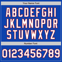 Load image into Gallery viewer, Custom Thunder Blue Red Pinstripe White Two-Button Unisex Softball Jersey