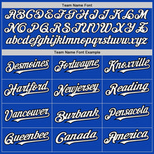 Load image into Gallery viewer, Custom Thunder Blue Black Pinstripe White Two-Button Unisex Softball Jersey