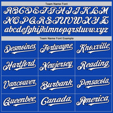 Load image into Gallery viewer, Custom Thunder Blue Navy Pinstripe White Two-Button Unisex Softball Jersey