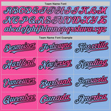 Load image into Gallery viewer, Custom Light Blue Pink-Black Gradient Fashion Two-Button Unisex Softball Jersey