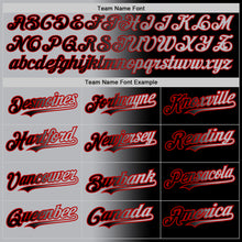 Load image into Gallery viewer, Custom Black Gray-Red Gradient Fashion Two-Button Unisex Softball Jersey