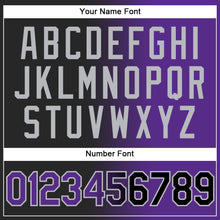 Load image into Gallery viewer, Custom Black Purple-Gray Gradient Fashion Two-Button Unisex Softball Jersey