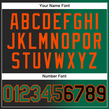 Load image into Gallery viewer, Custom Black Kelly Green-Orange Gradient Fashion Two-Button Unisex Softball Jersey