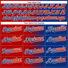 Load image into Gallery viewer, Custom Royal Red-Cream Gradient Fashion Two-Button Unisex Softball Jersey