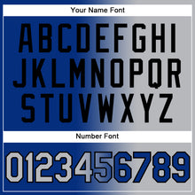 Load image into Gallery viewer, Custom Royal Gray-Black Gradient Fashion Two-Button Unisex Softball Jersey