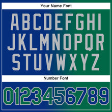 Load image into Gallery viewer, Custom Royal Kelly Green-Gray Gradient Fashion Two-Button Unisex Softball Jersey